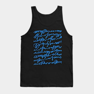 Imagine blue words Tank Top